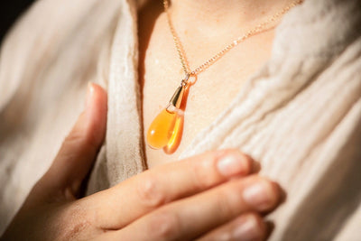 Golden Teardrop Pendant